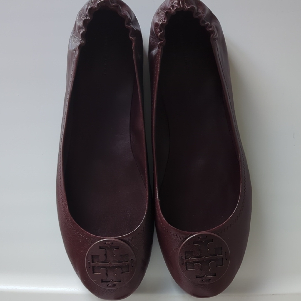 Tory Burch Women's Dark Red Loafers